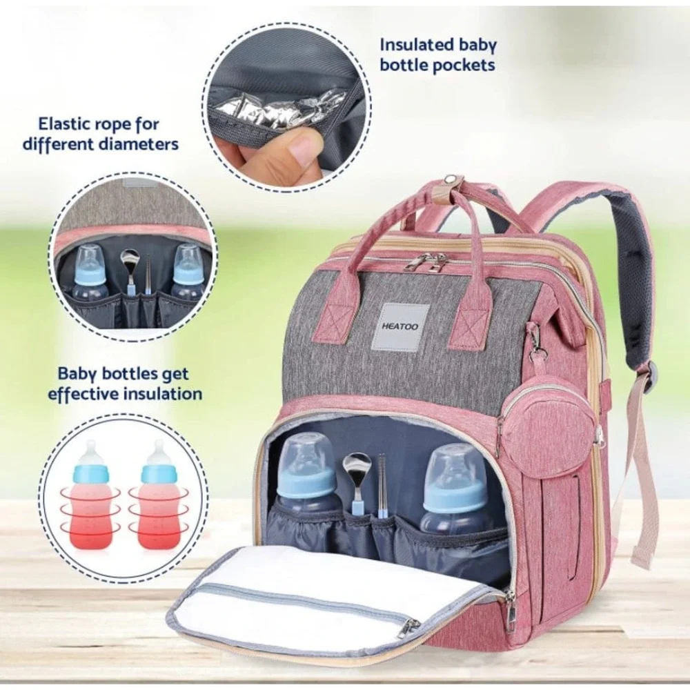All-in-1 Diper Bag‎ Backpack, Black